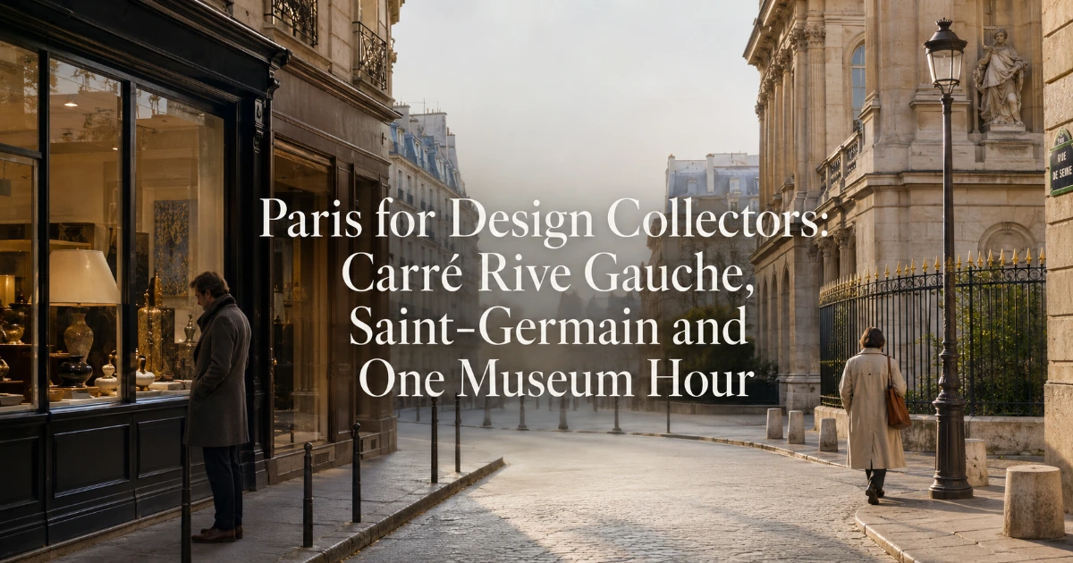Paris — Paris for Design Collectors: Carré Rive Gauche, Saint-Germain and One Museum Hour