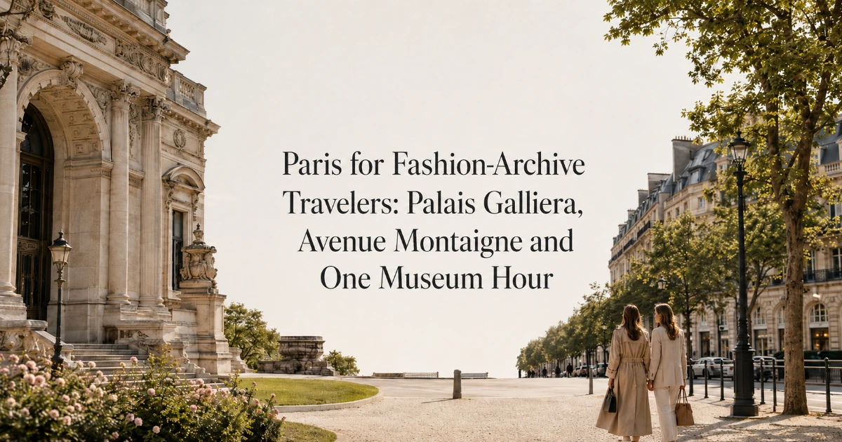 Paris — Paris for Fashion-Archive Travelers: Palais Galliera, Avenue Montaigne and One Museum Hour