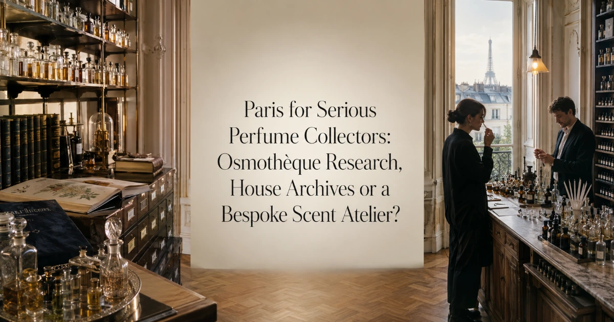 Paris — Paris for Serious Perfume Collectors: Osmothèque Research, House Archives or a Bespoke Scent Atelier?