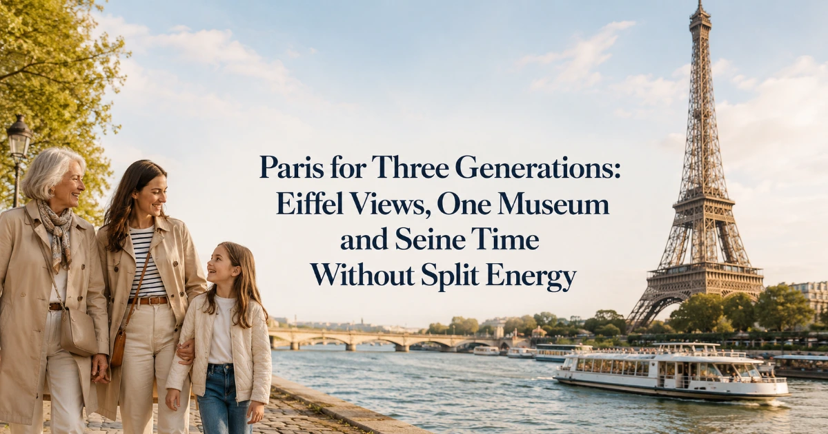 paris — Paris for Three Generations: Eiffel Views, One Museum and Seine Time Without Split Energy