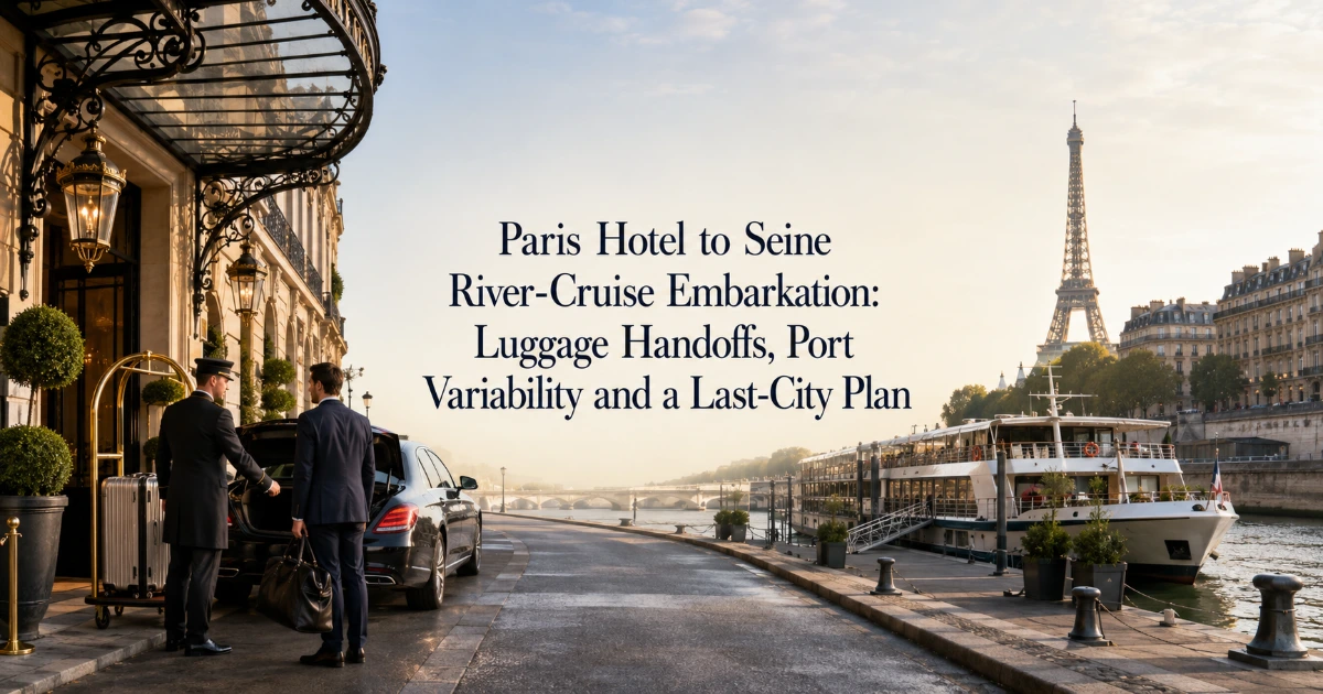 Paris — Paris Hotel to Seine River-Cruise Embarkation: Luggage Handoffs, Port Variability and a Last-City Plan