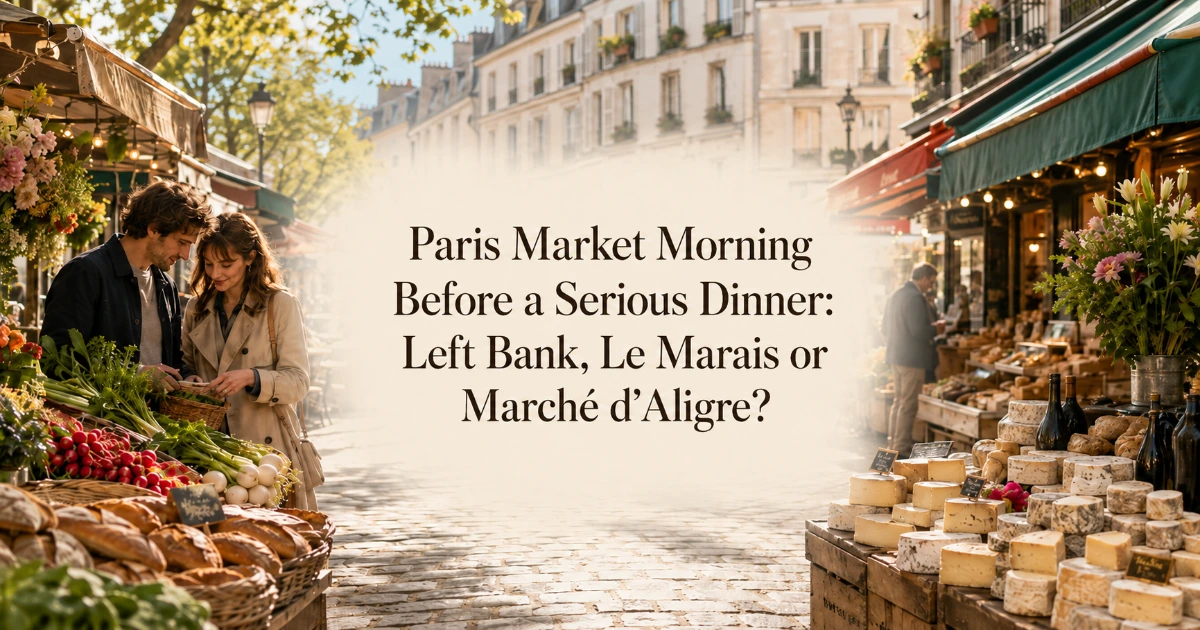 paris — Paris Market Morning Before a Serious Dinner: Left Bank, Le Marais or Marché d’Aligre?