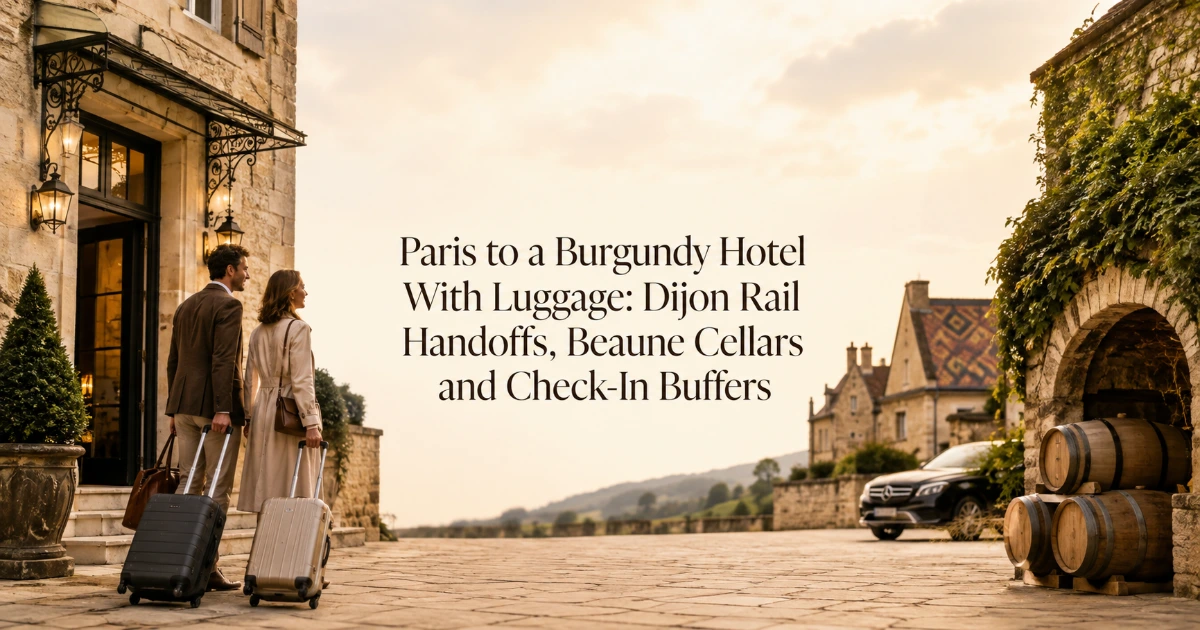 Paris — Paris to a Burgundy Hotel With Luggage: Dijon Rail Handoffs, Beaune Cellars and Check-In Buffers