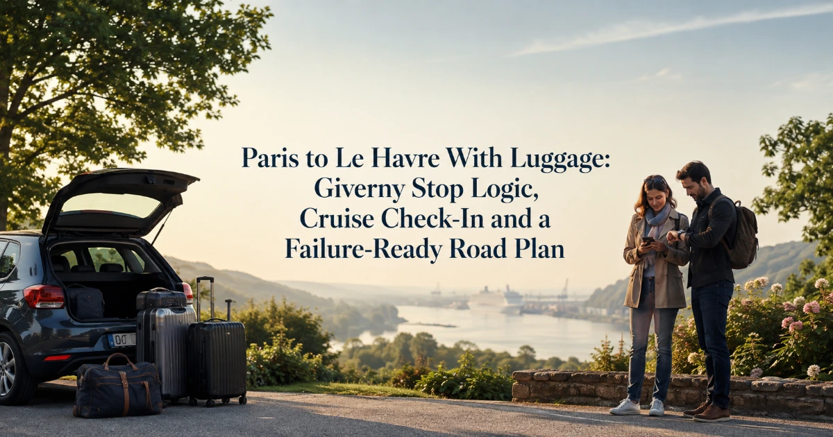 paris — Paris to Le Havre With Luggage: Giverny Stop Logic, Cruise Check-In and a Failure-Ready Road Plan