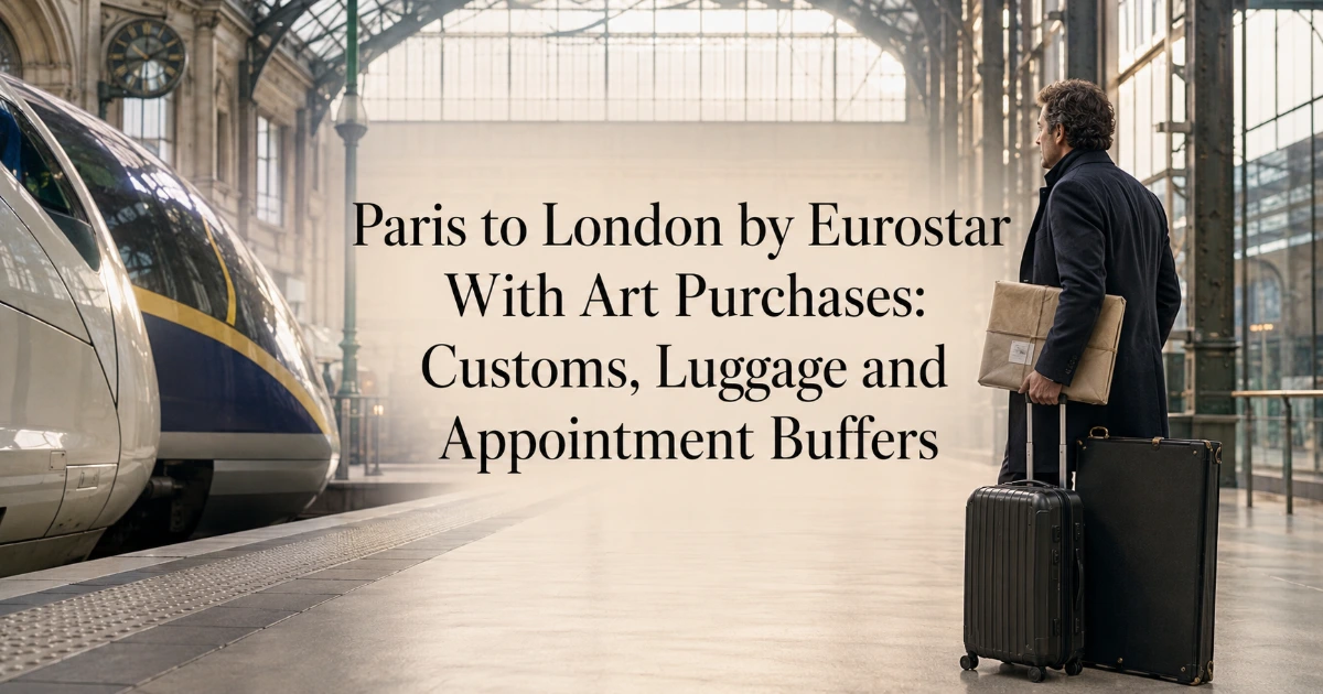 paris — Paris to London by Eurostar With Art Purchases: Customs, Luggage and Appointment Buffers