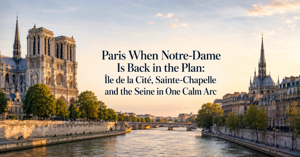 Paris — Paris When Notre-Dame Is Back in the Plan: Île de la Cité, Sainte-Chapelle and the Seine in One Calm Arc