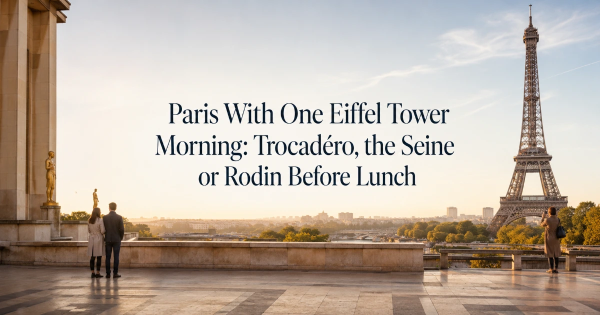 paris — Paris With One Eiffel Tower Morning: Trocadéro, the Seine or Rodin Before Lunch