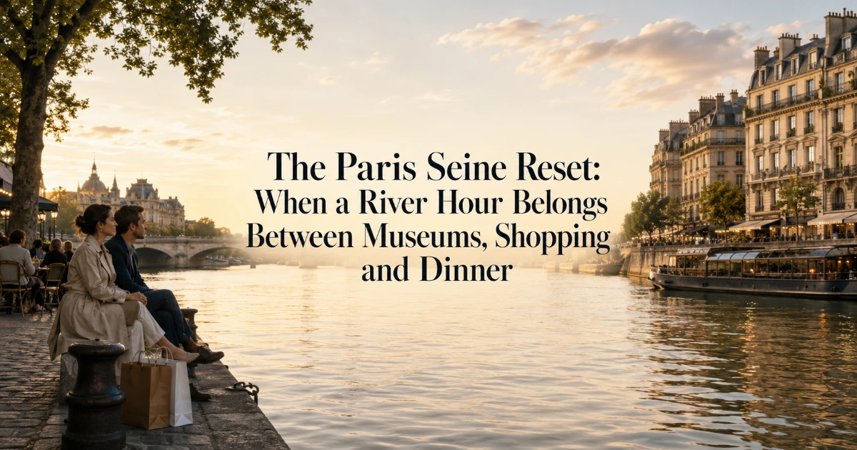 paris — The Paris Seine Reset: When a River Hour Belongs Between Museums, Shopping and Dinner