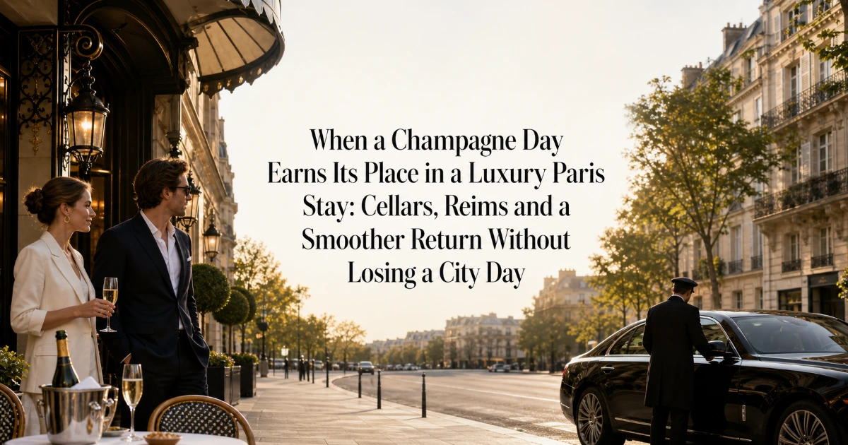 paris — When a Champagne Day Earns Its Place in a Luxury Paris Stay: Cellars, Reims and a Smoother Return Without Losing a City Day