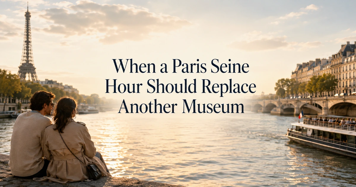 Paris — When a Paris Seine Hour Should Replace Another Museum