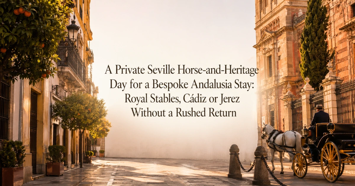 seville — A Private Seville Horse-and-Heritage Day for a Bespoke Andalusia Stay: Royal Stables, Cádiz or Jerez Without a Rushed Return