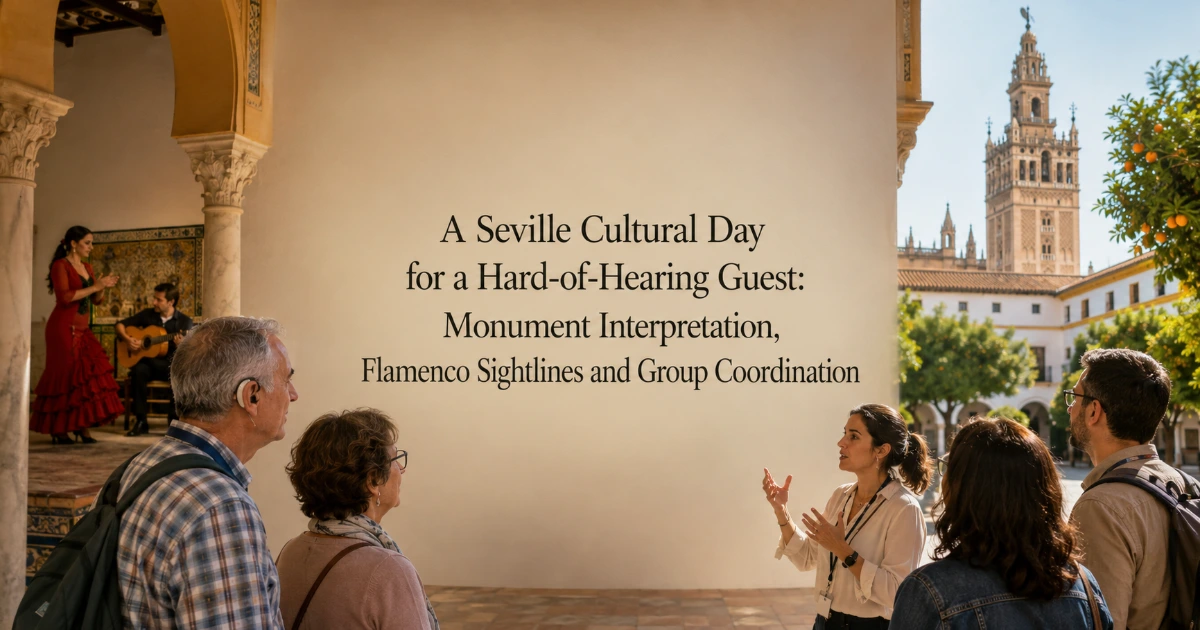 Seville — A Seville Cultural Day for a Hard-of-Hearing Guest: Monument Interpretation, Flamenco Sightlines and Group Coordination