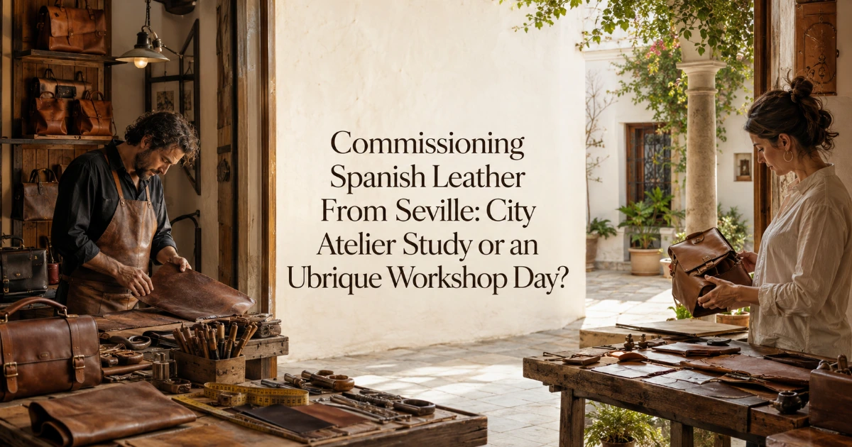 seville — Commissioning Spanish Leather From Seville: City Atelier Study or an Ubrique Workshop Day?