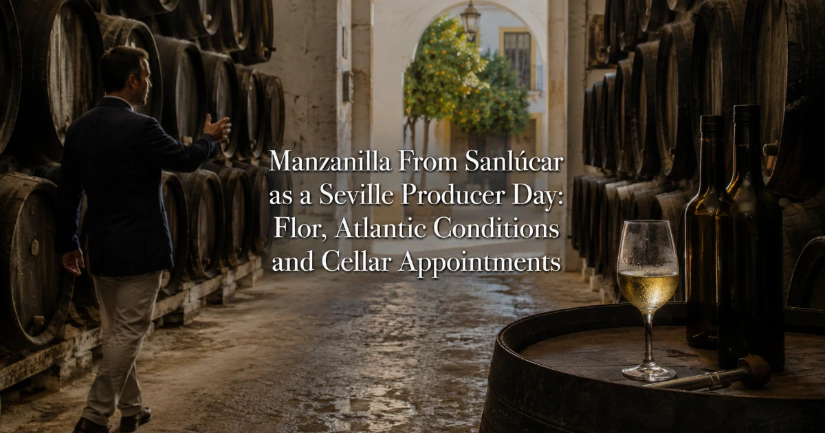 Seville — Manzanilla From Sanlúcar as a Seville Producer Day: Flor, Atlantic Conditions and Cellar Appointments