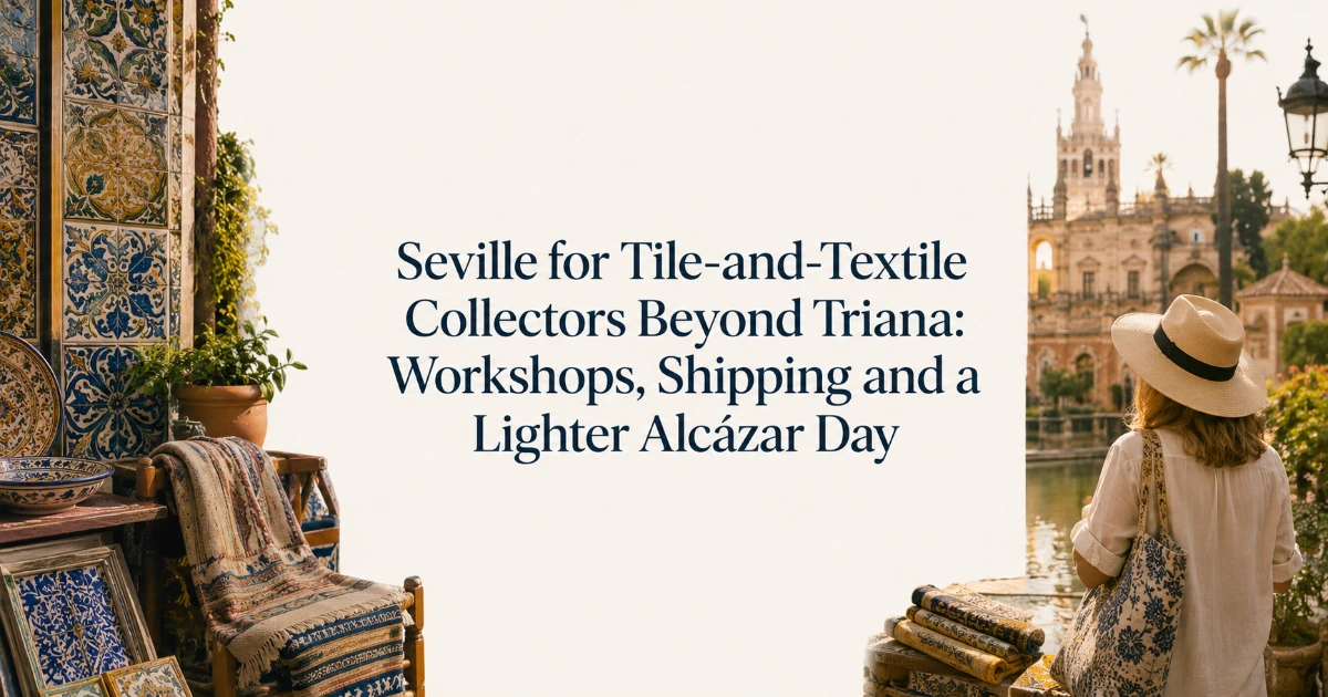 Seville — Seville for Tile-and-Textile Collectors Beyond Triana: Workshops, Shipping and a Lighter Alcázar Day