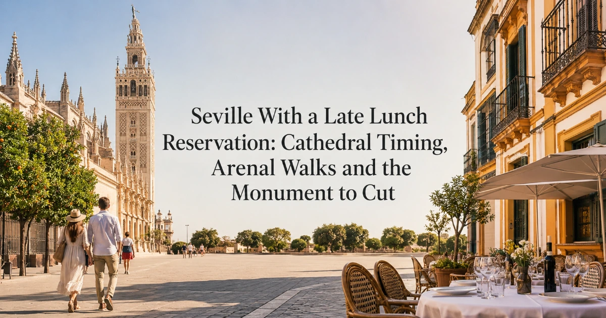 Seville — Seville With a Late Lunch Reservation: Cathedral Timing, Arenal Walks and the Monument to Cut
