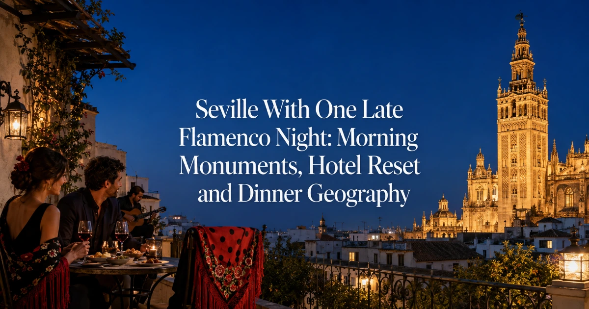 Seville — Seville With One Late Flamenco Night: Morning Monuments, Hotel Reset and Dinner Geography