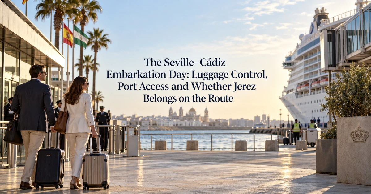 Seville — The Seville–Cádiz Embarkation Day: Luggage Control, Port Access and Whether Jerez Belongs on the Route