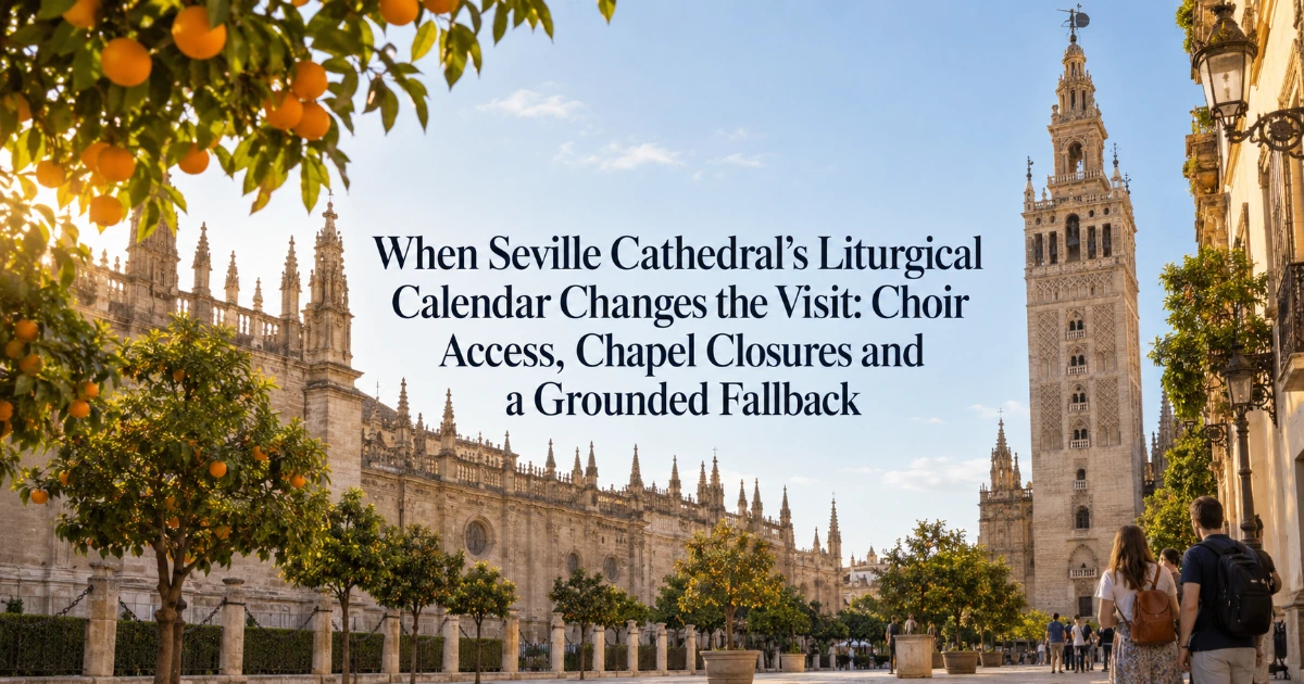 Seville — When Seville Cathedral’s Liturgical Calendar Changes the Visit: Choir Access, Chapel Closures and a Grounded Fallback